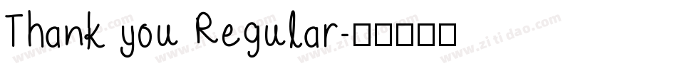 Thank you Regular字体转换